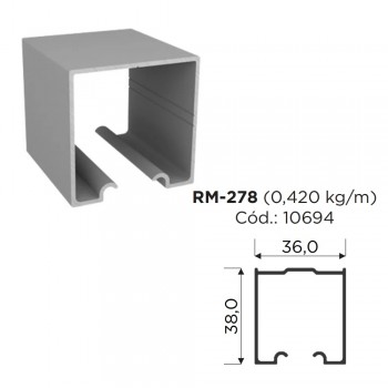 TRILHO ALUMÍNIO ROMETAL RM-278